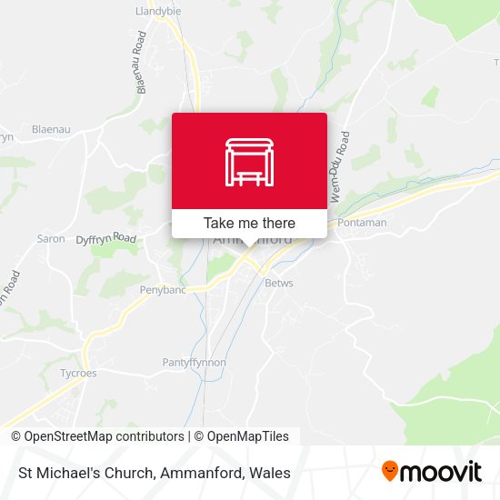 St Michael's Church, Ammanford map