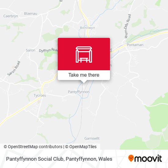 Pantyffynnon Social Club, Pantyffynnon map