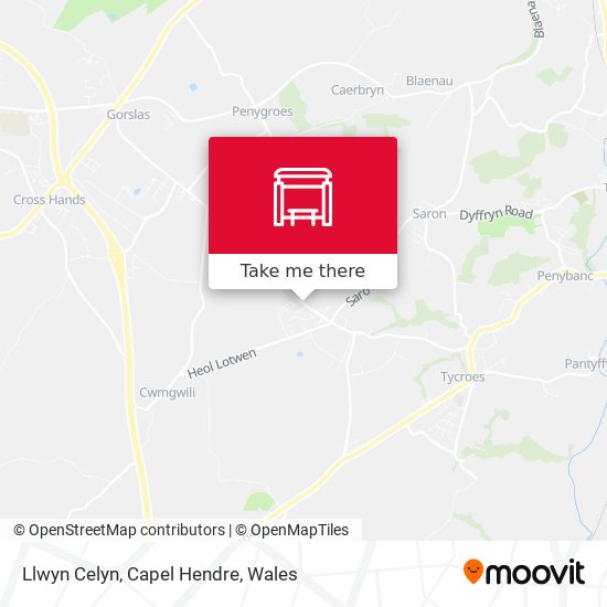 Llwyn Celyn, Capel Hendre map