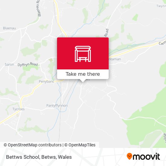 Bettws School, Betws map
