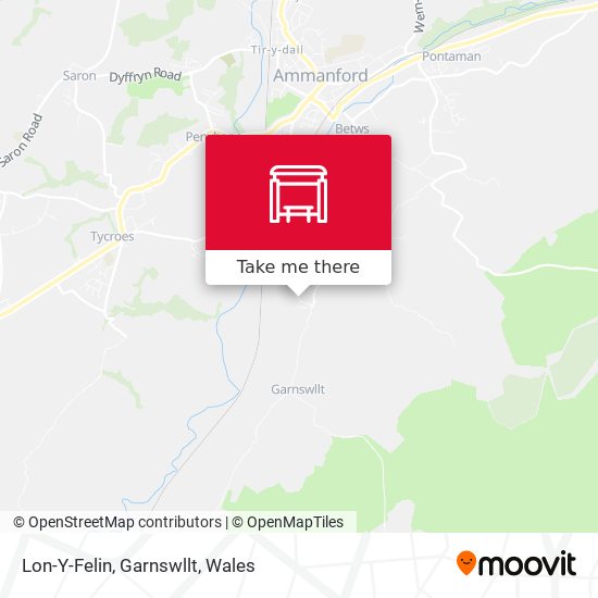 Lon-Y-Felin, Garnswllt map