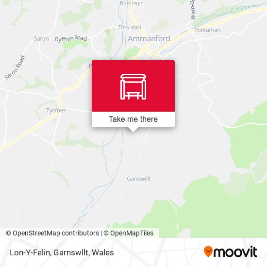 Lon-Y-Felin, Garnswllt map