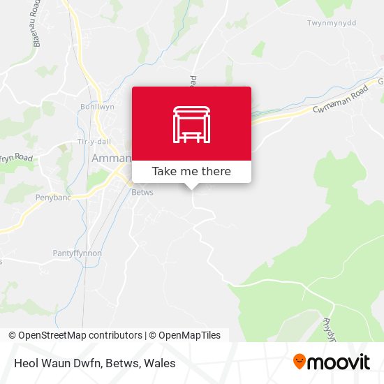 Heol Waun Dwfn, Betws map