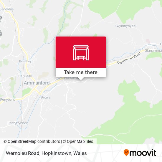 Wernoleu Road, Hopkinstown map