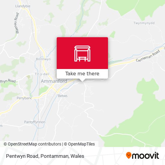 Pentwyn Road, Pontamman map