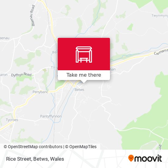 Rice Street, Betws map