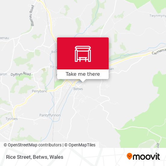 Rice Street, Betws map