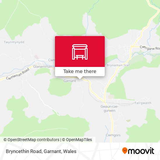 Bryncethin Road, Garnant map