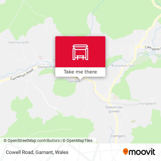 Cowell Road, Garnant map
