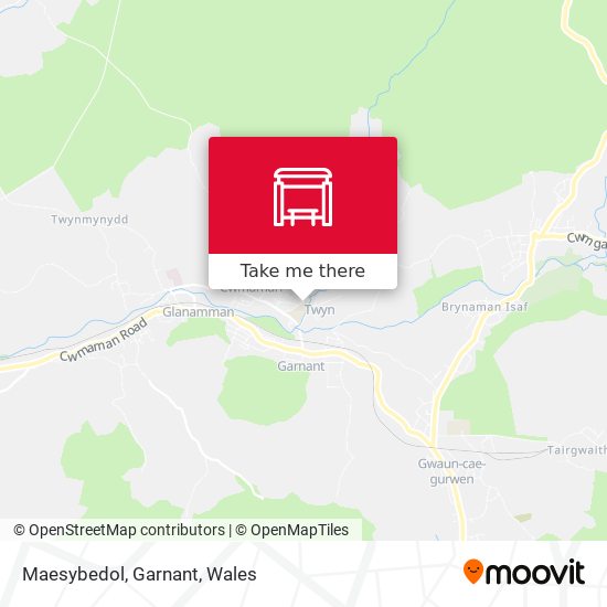 Maesybedol, Garnant map