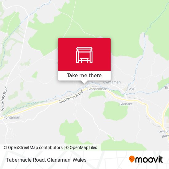 Tabernacle Road, Glanaman map