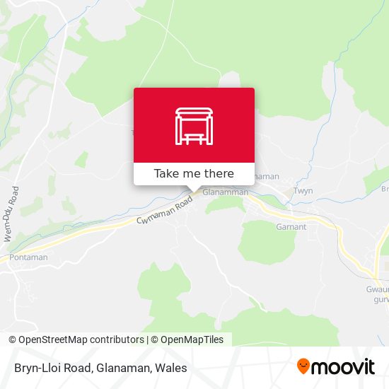 Bryn-Lloi Road, Glanaman map
