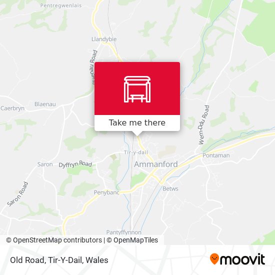 Old Road, Tir-Y-Dail map