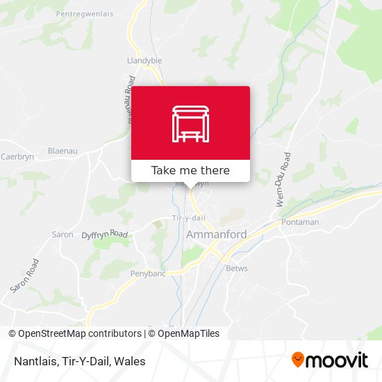 Nantlais, Tir-Y-Dail map