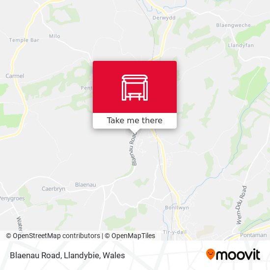 Blaenau Road, Llandybie map