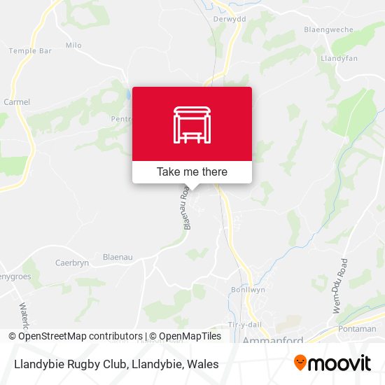 Llandybie Rugby Club, Llandybie map