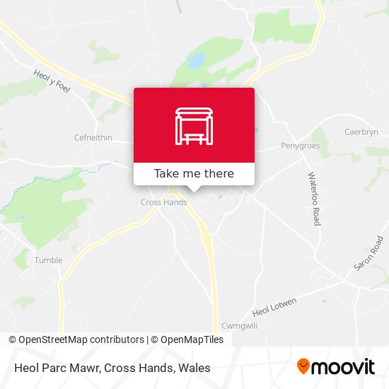 Heol Parc Mawr, Cross Hands map