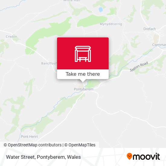 Water Street, Pontyberem map