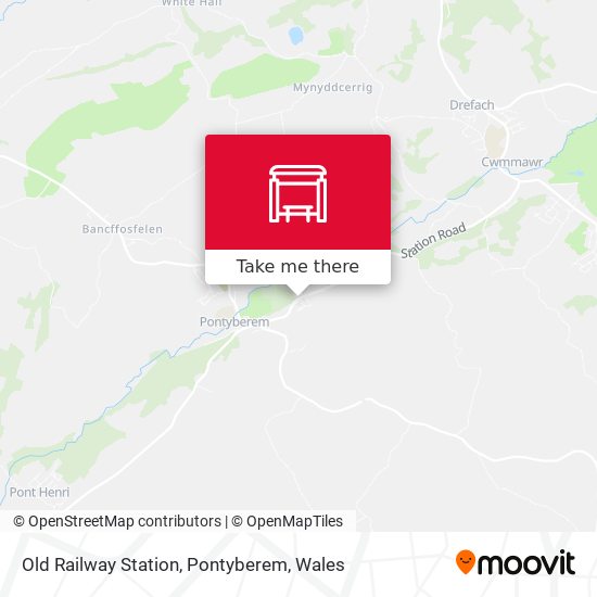 Old Railway Station, Pontyberem map