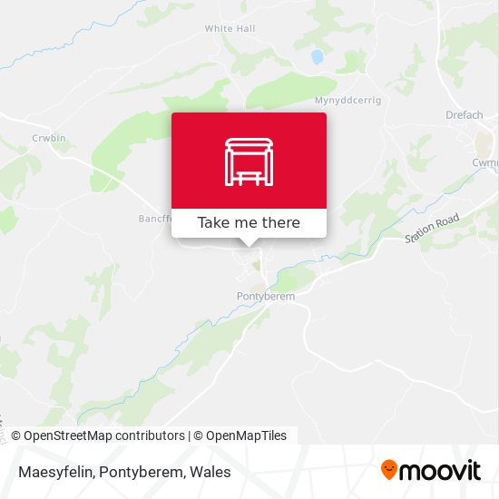 Maesyfelin, Pontyberem map