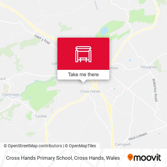 Cross Hands Primary School, Cross Hands map