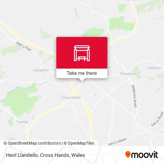 Heol Llandeilo, Cross Hands map