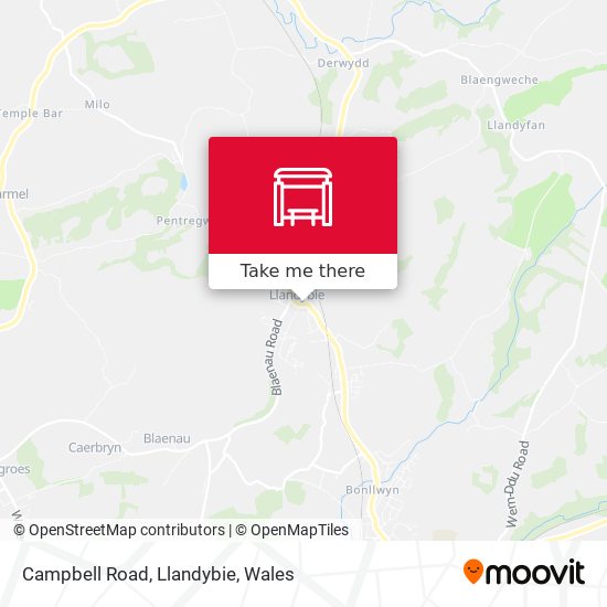 Campbell Road, Llandybie map