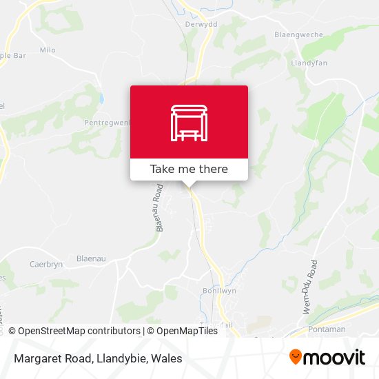 Margaret Road, Llandybie map