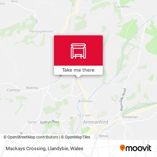 Mackays Crossing, Llandybie map