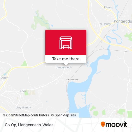 Co-Op, Llangennech map