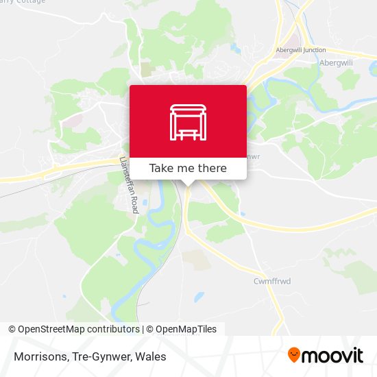 Morrisons, Tre-Gynwer map