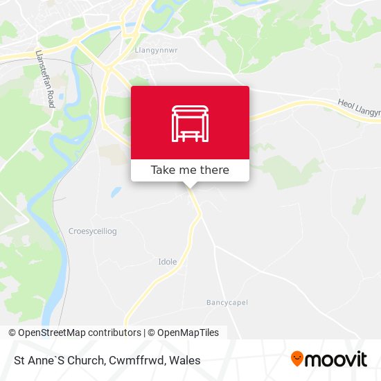 St Anne`S Church, Cwmffrwd map