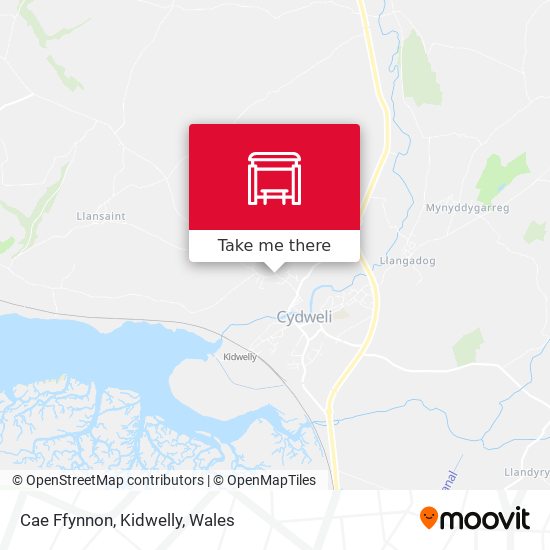 Cae Ffynnon, Kidwelly map