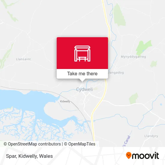Spar, Kidwelly map