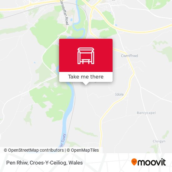 Pen Rhiw, Croes-Y-Ceiliog map