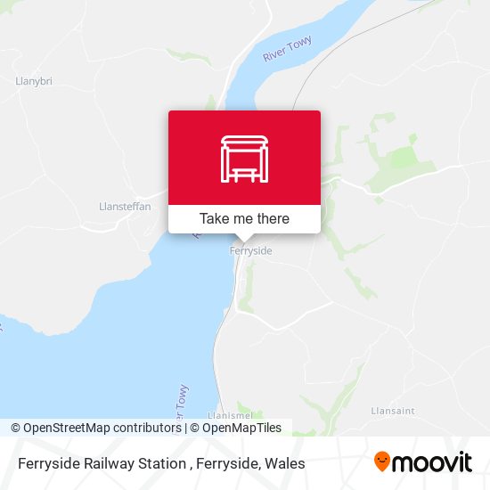 Ferryside Railway Station , Ferryside map