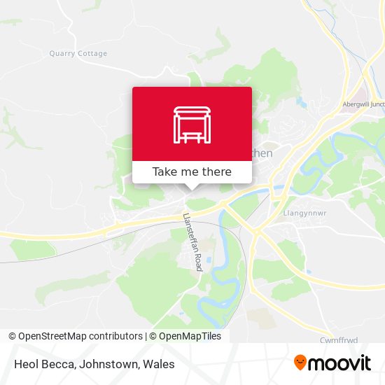 Heol Becca, Johnstown map