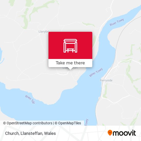 Church, Llansteffan map