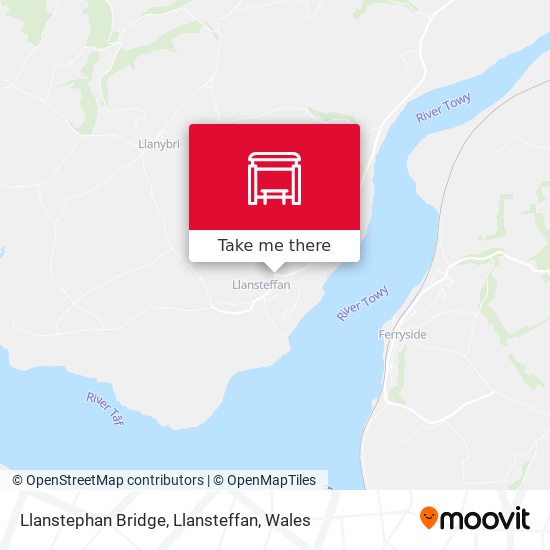 Llanstephan Bridge, Llansteffan map