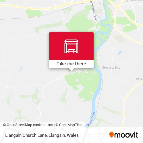 Llangain Church Lane, Llangain map