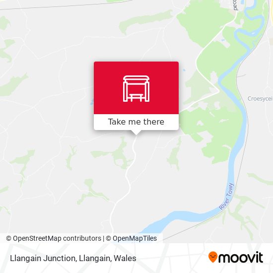 Llangain Junction, Llangain map