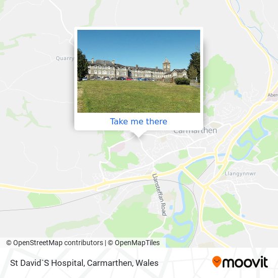 St David`S Hospital, Carmarthen map