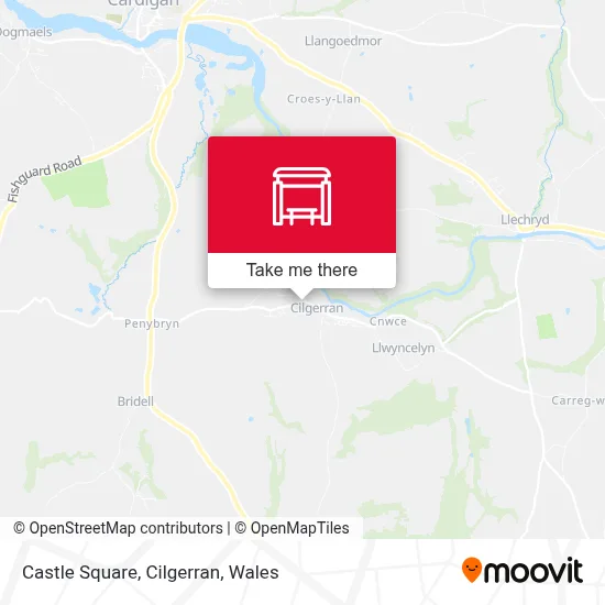 Castle Square, Cilgerran map
