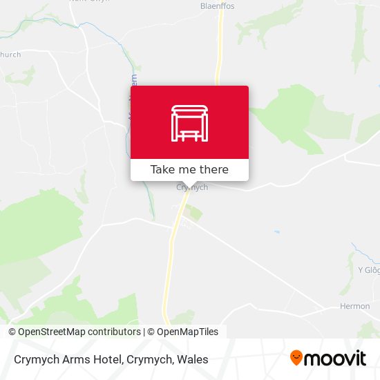 Crymych Arms Hotel, Crymych map