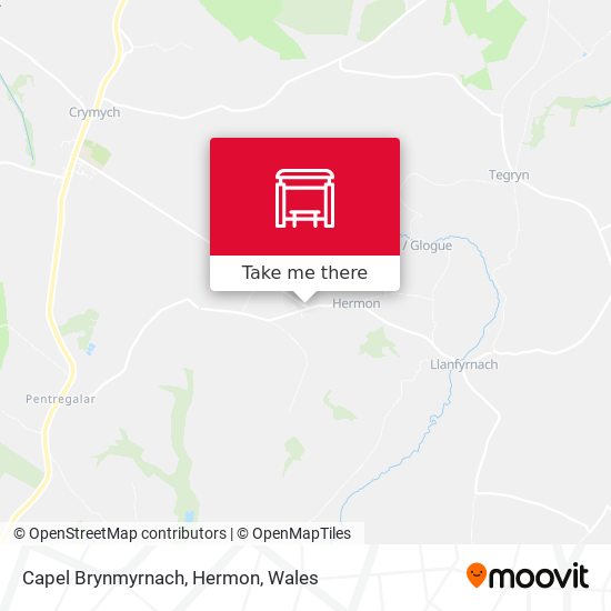 Capel Brynmyrnach, Hermon map