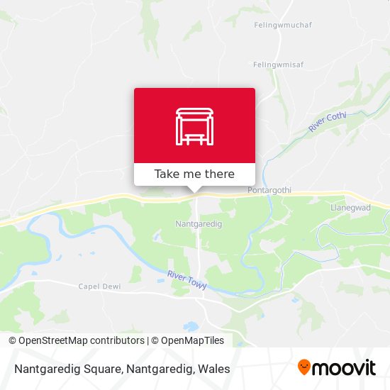 Nantgaredig Square, Nantgaredig map