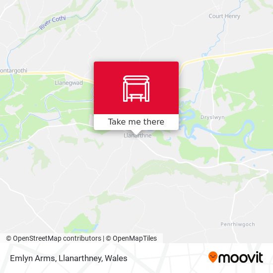 Emlyn Arms, Llanarthney map