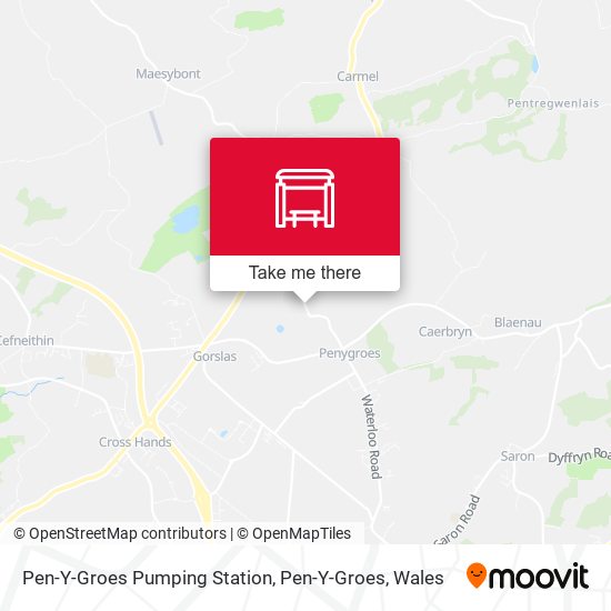 Pen-Y-Groes Pumping Station, Pen-Y-Groes map