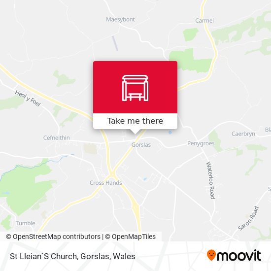 St Lleian`S Church, Gorslas map