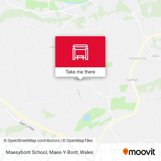 Maesybont School, Maes-Y-Bont map
